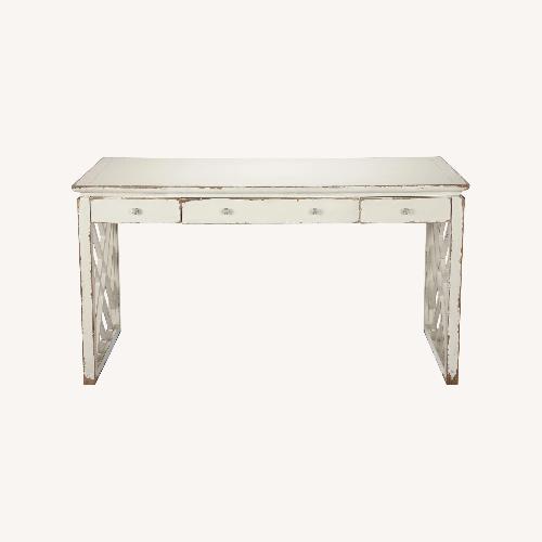 Used Ethan Allen Dynasty White Wood Desk for sale on AptDeco