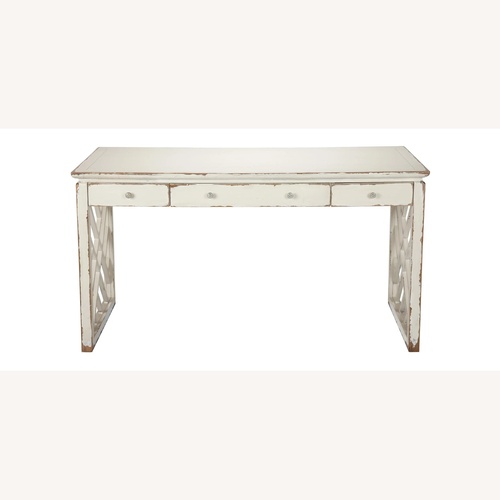 Used Ethan Allen Dynasty White Wood Desk for sale on AptDeco