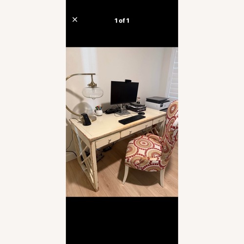 Used Ethan Allen Dynasty White Wood Desk for sale on AptDeco