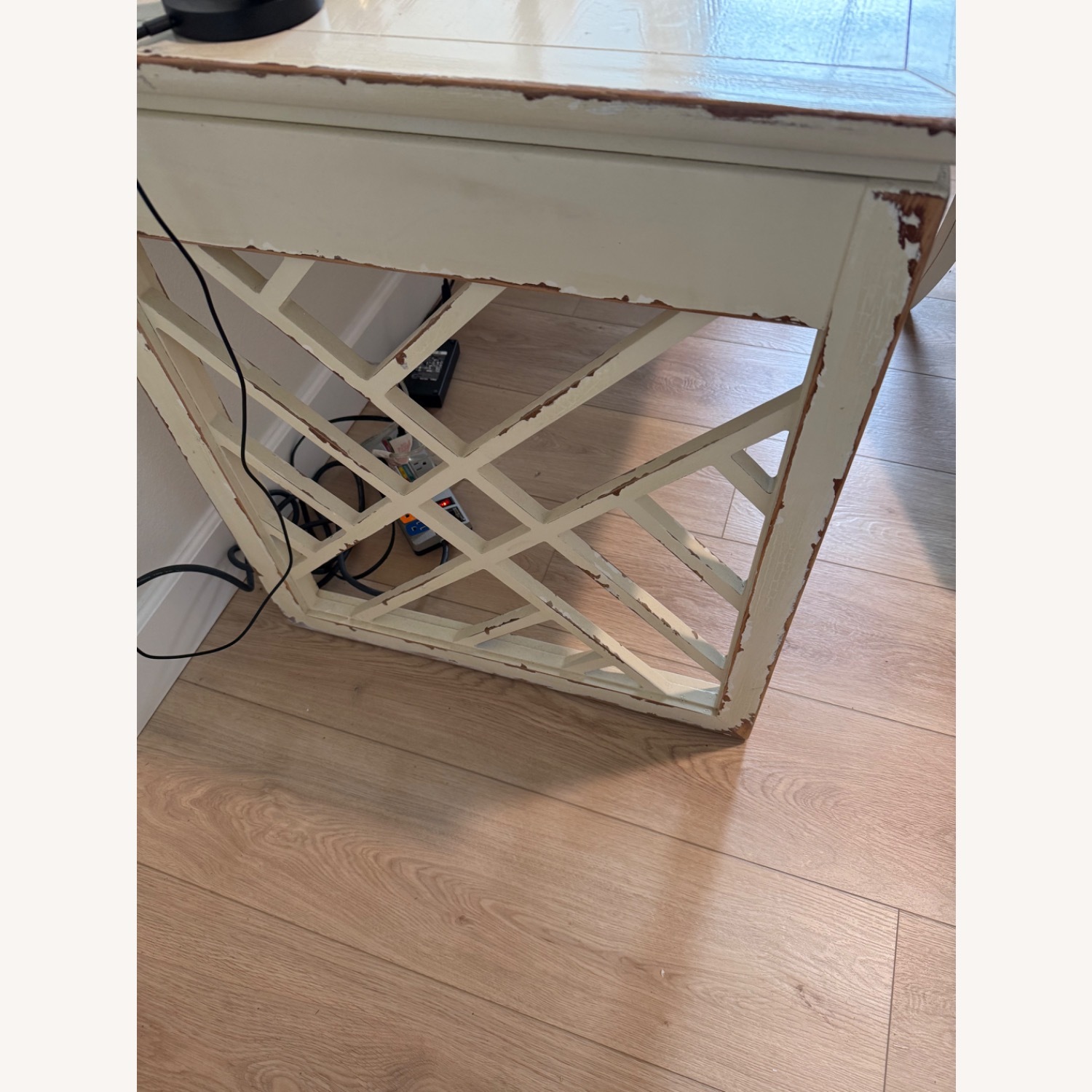 Ethan Allen Dynasty White Wood Desk - image-2