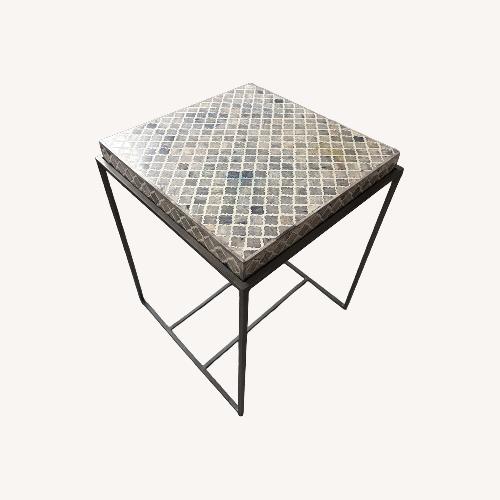 Used World Market Inlay Side Table for sale on AptDeco