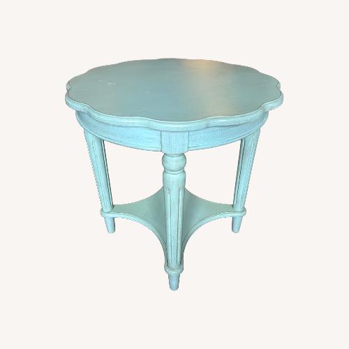 Used Vintage/Antique Finds Blue Wood Side Table for sale on AptDeco