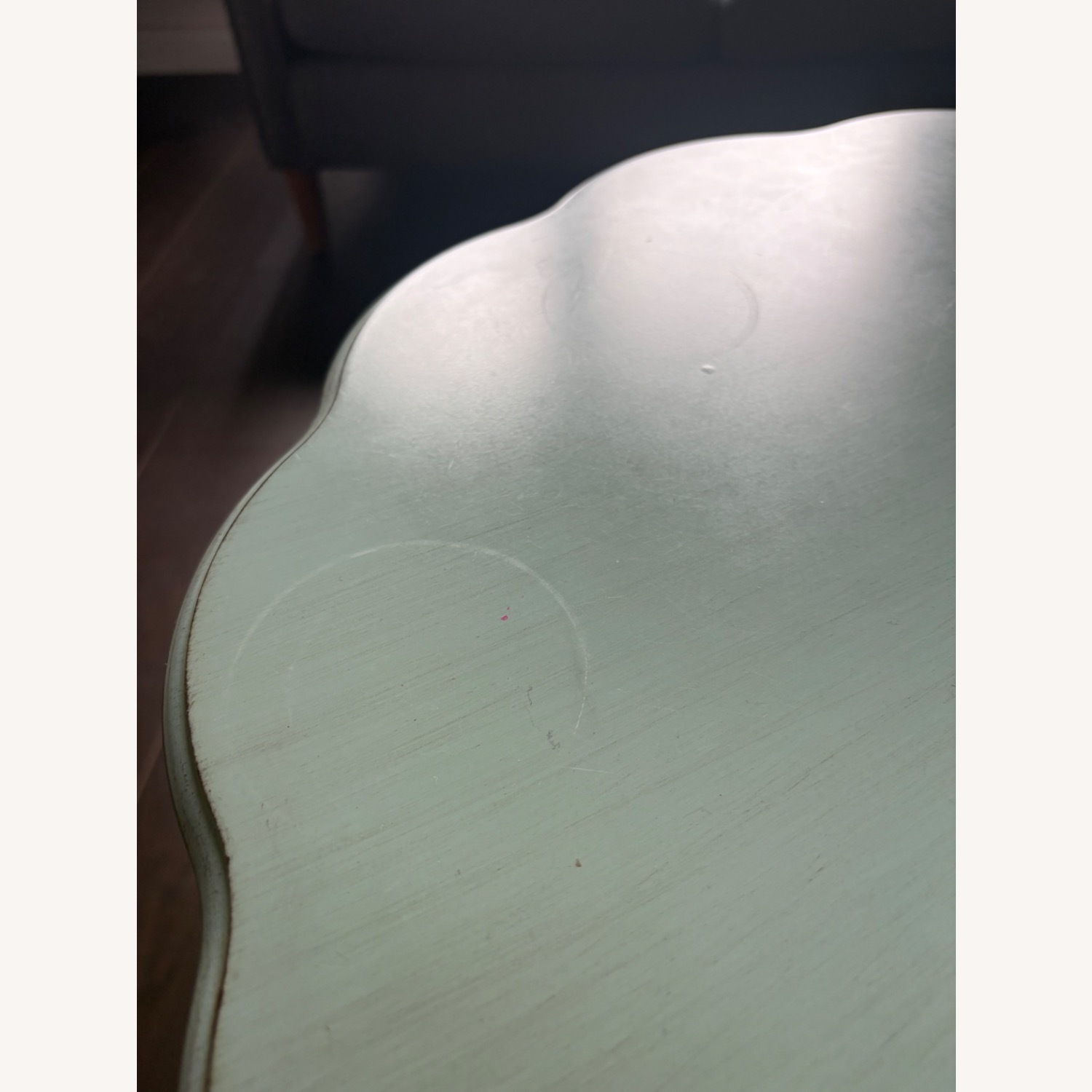 Vintage/Antique Finds Blue Wood Side Table - image-6