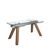 Modern Extendable Glass Dining Table
