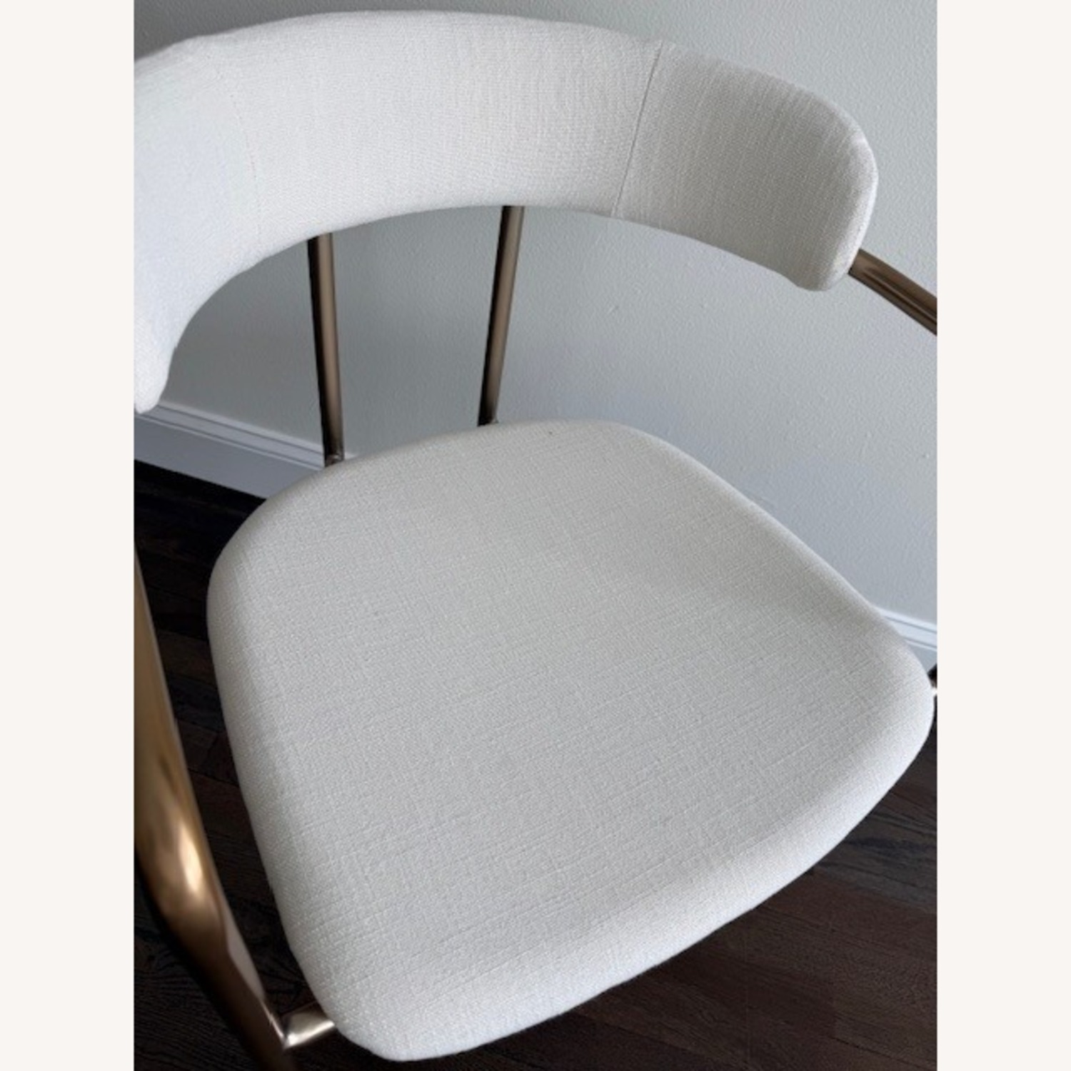 West Elm Lennox White Fabric Dining Chairs - image-2