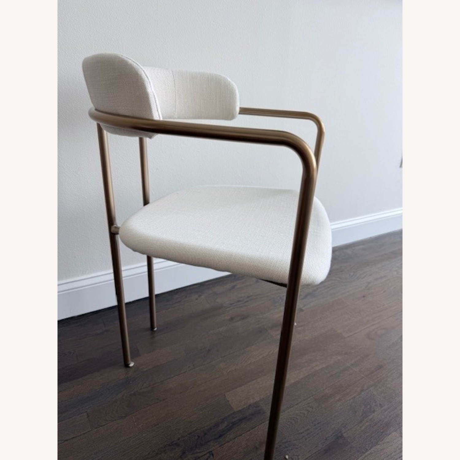 West Elm Lennox White Fabric Dining Chairs - image-1