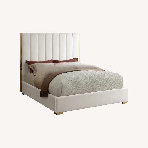 Used Wayfair Upholstered Bed - Cream for sale on AptDeco