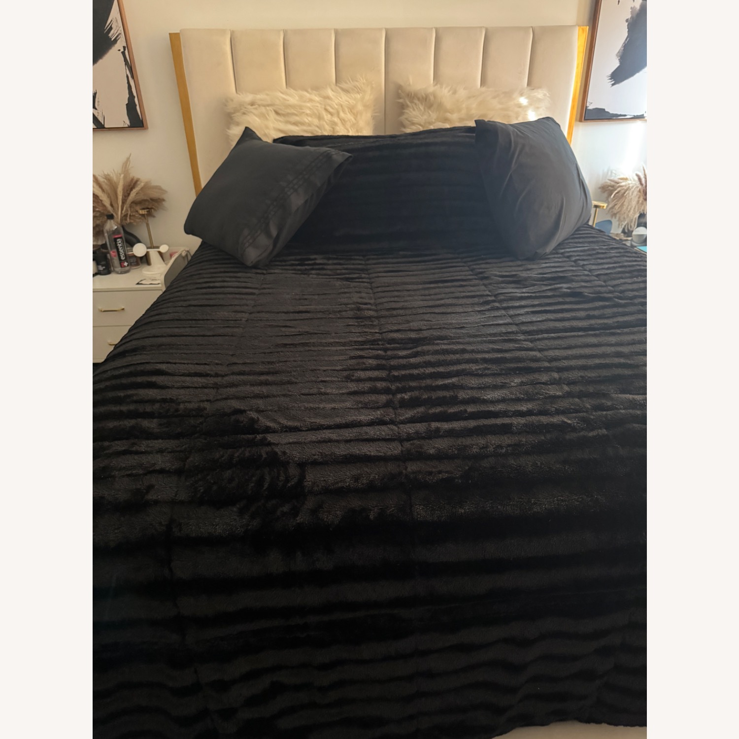 Wayfair Upholstered Bed - Cream - image-3