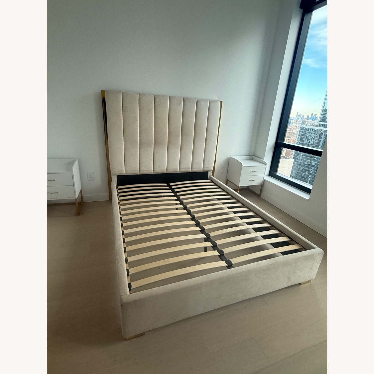 Wayfair Upholstered Bed - Cream - image-1