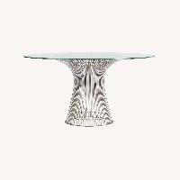 Warren Platner Silver Glass Dining Table