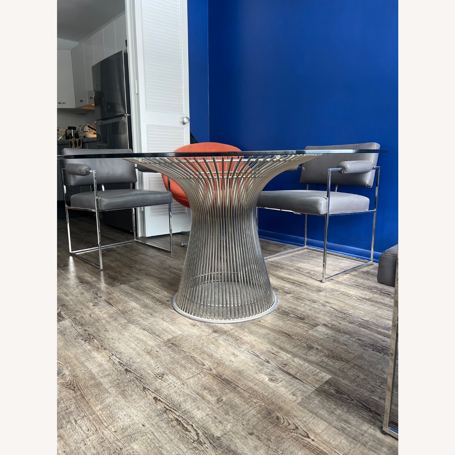 Warren Platner Silver Glass Dining Table - image-2