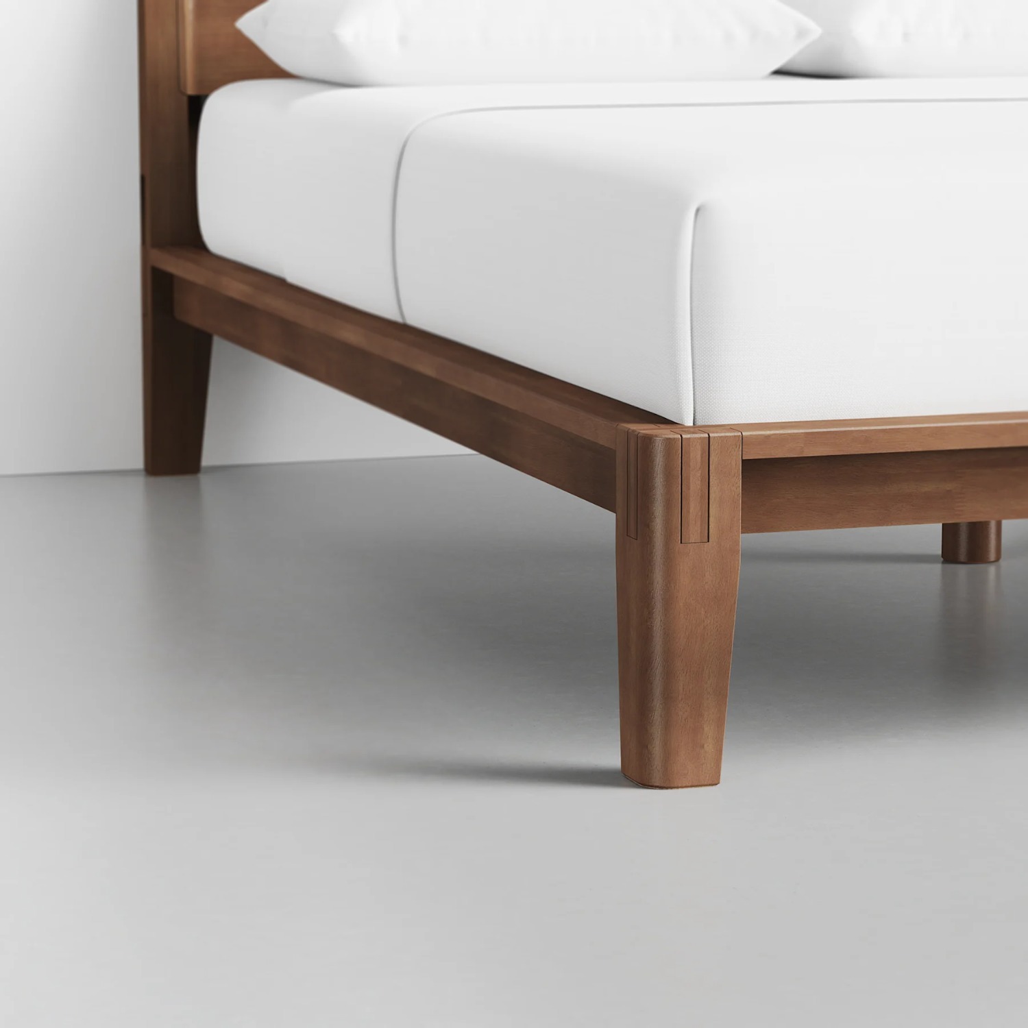 Thuma Dark Brown Wood Full Bed - image-1