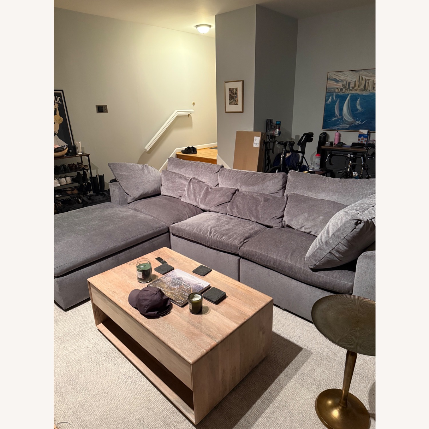 West Elm Dark Gray Harmony Sectional - image-4