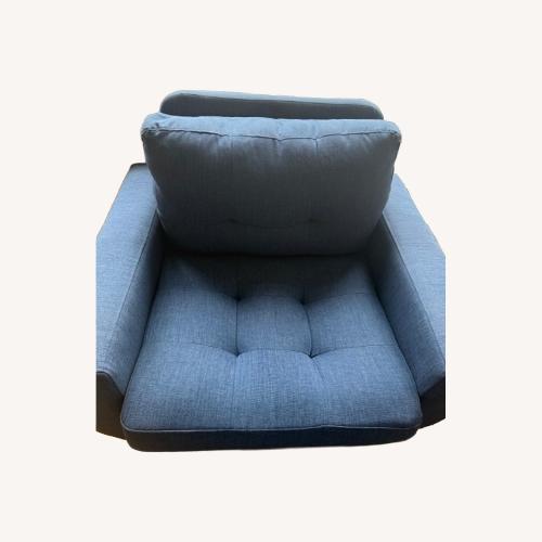 Used Alton Furniture Group Blue Fabric Armchair for sale on AptDeco