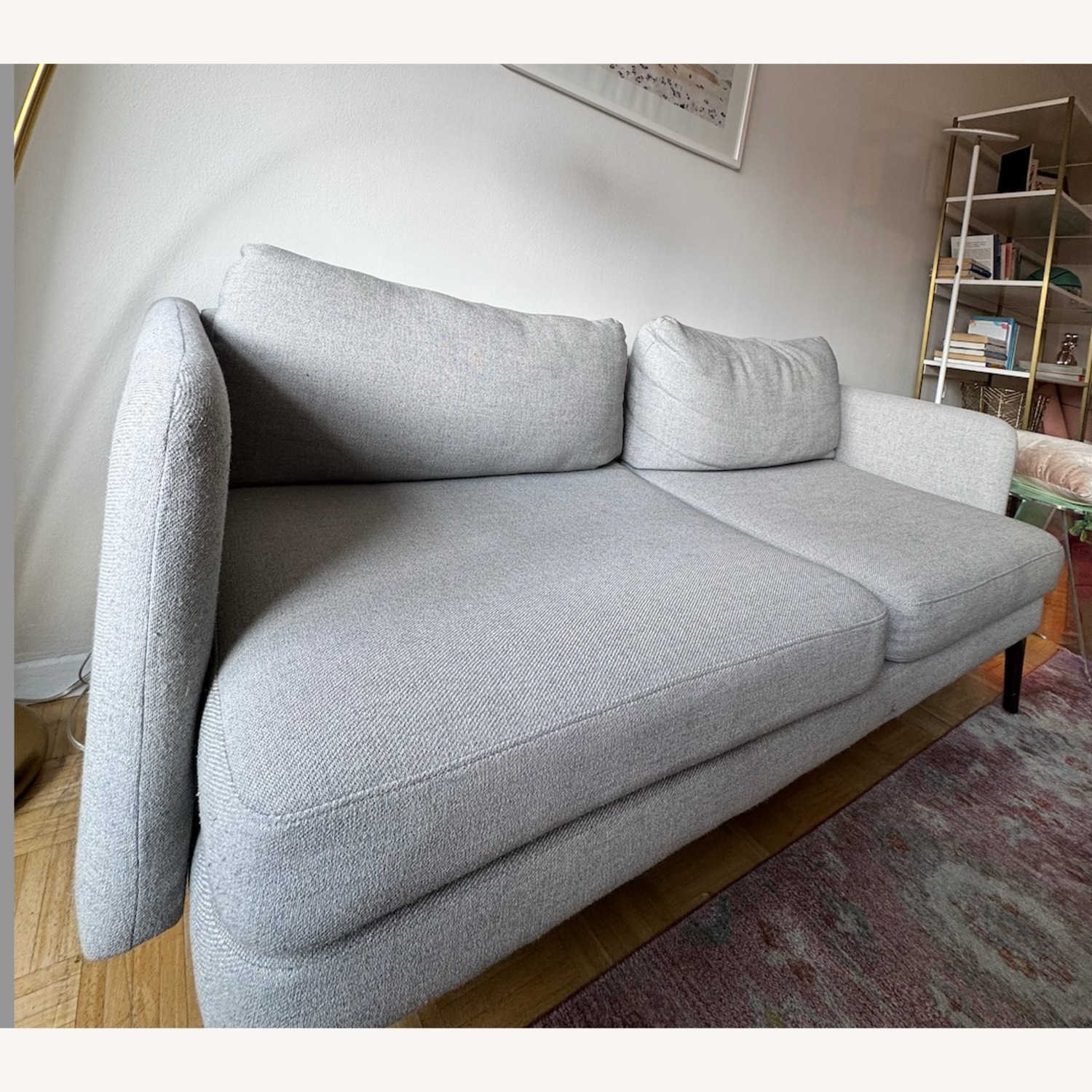 West Elm Auburn Auburn Sofa 70", Twill, Platinum, Dark Mineral - image-2