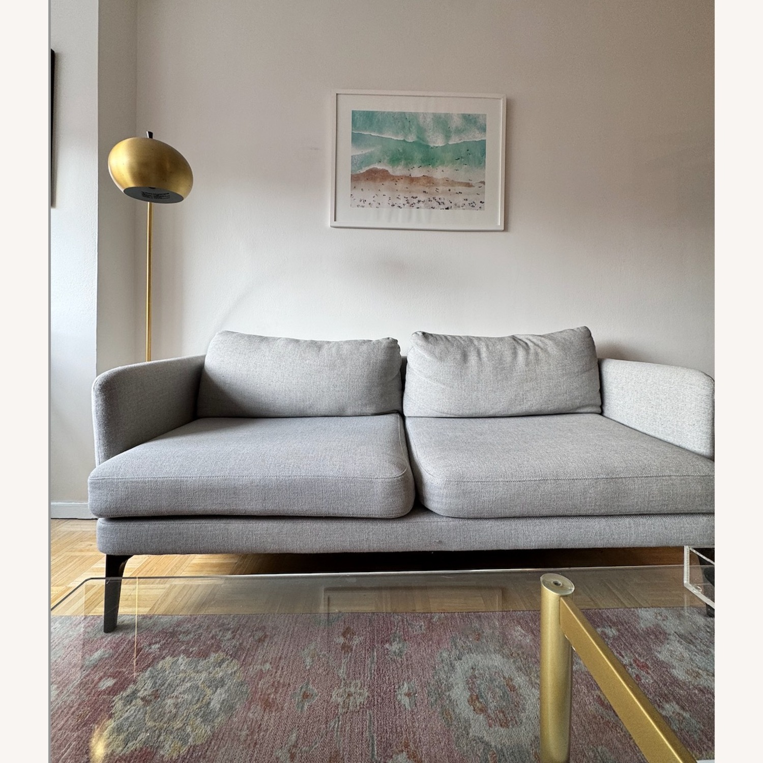 West Elm Auburn Auburn Sofa 70", Twill, Platinum, Dark Mineral - image-5