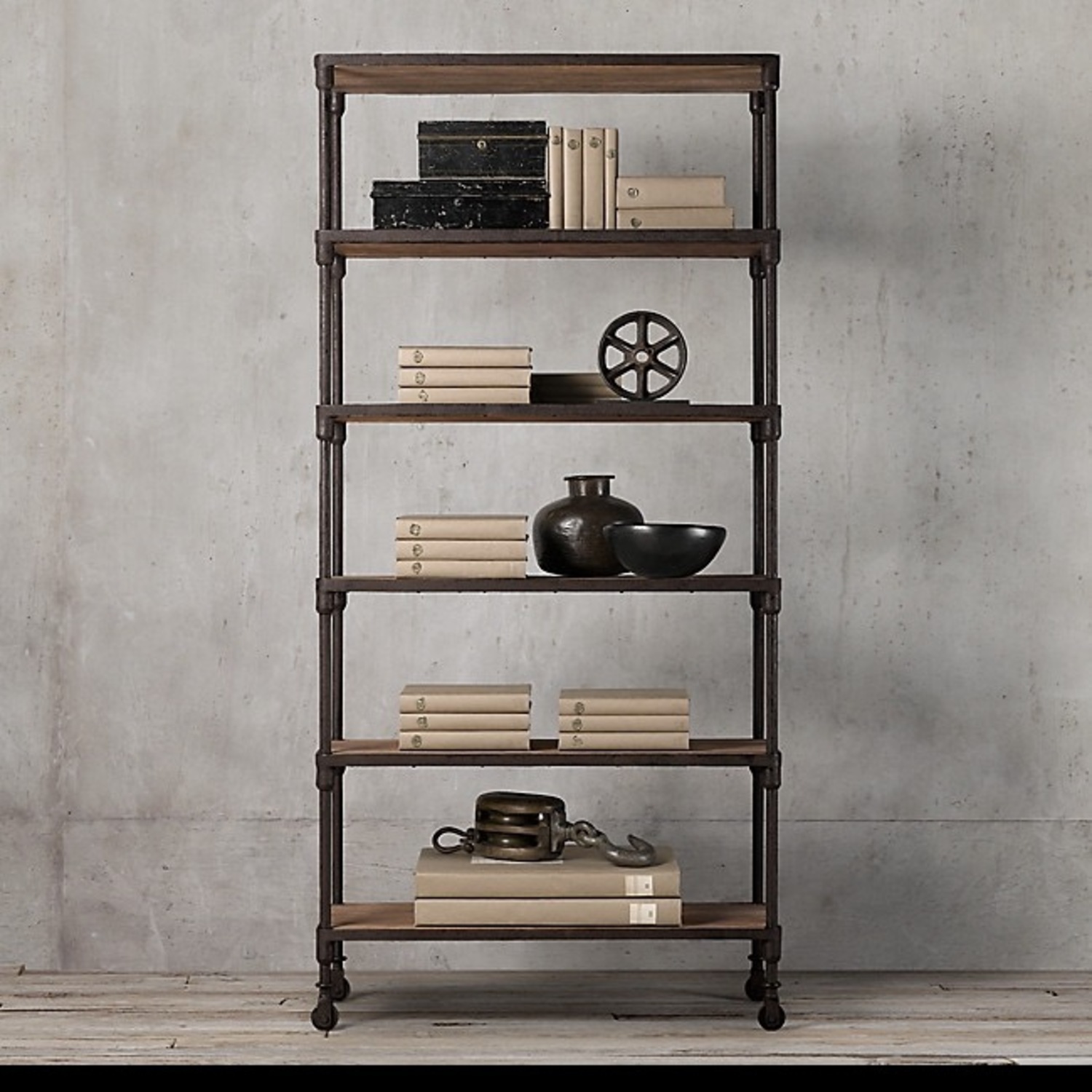 Restoration Hardware Reclaimed Wood Bookshelf - image-4