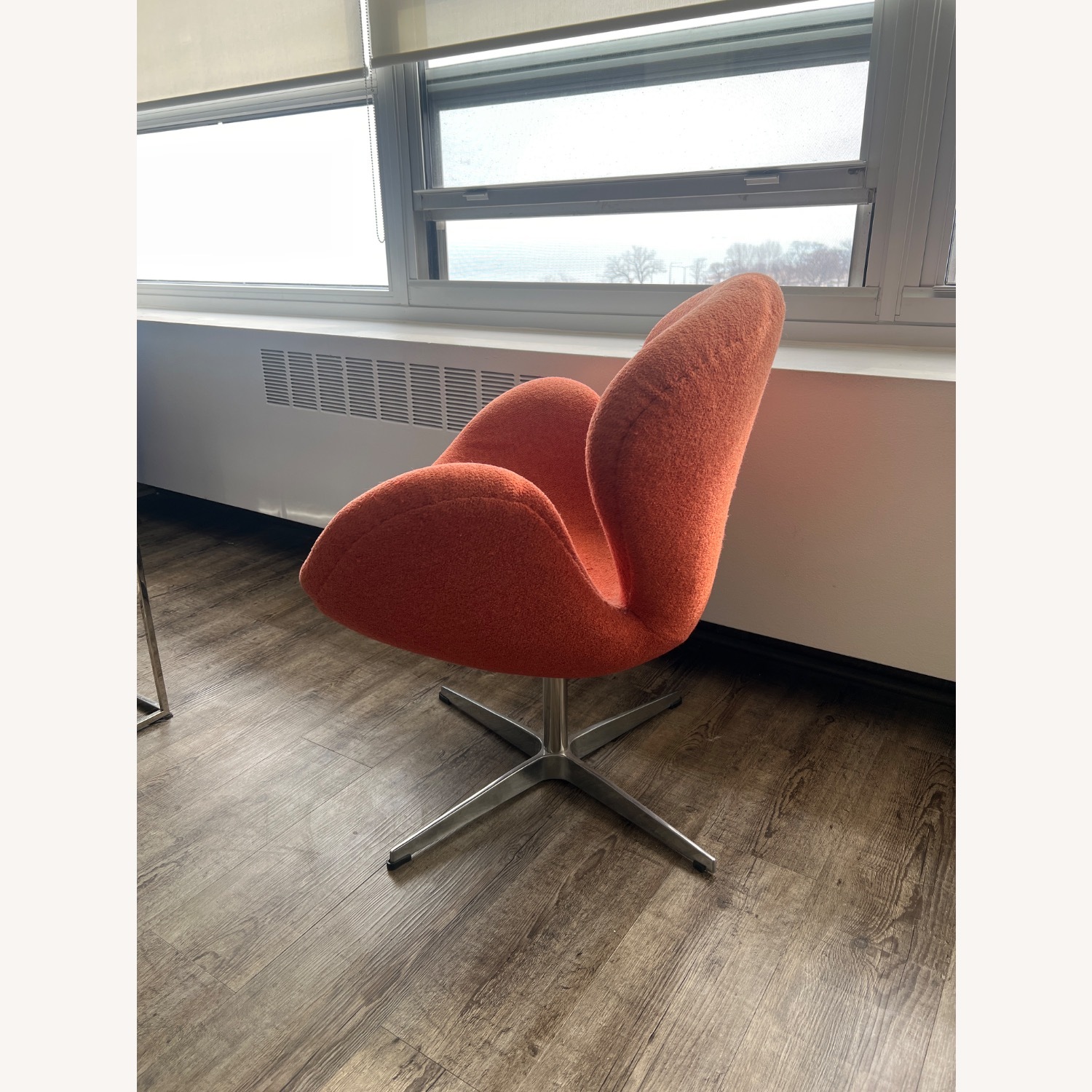 Arne Jacobsen Swan Orange Wool Accent Chair - image-2