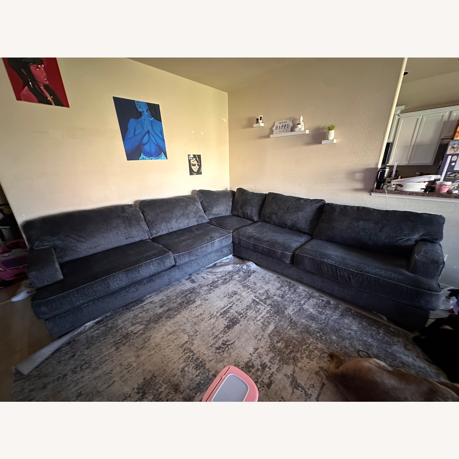 Ashley Furniture Lavernett 3-Piece Sectional in Charcoal - image-1