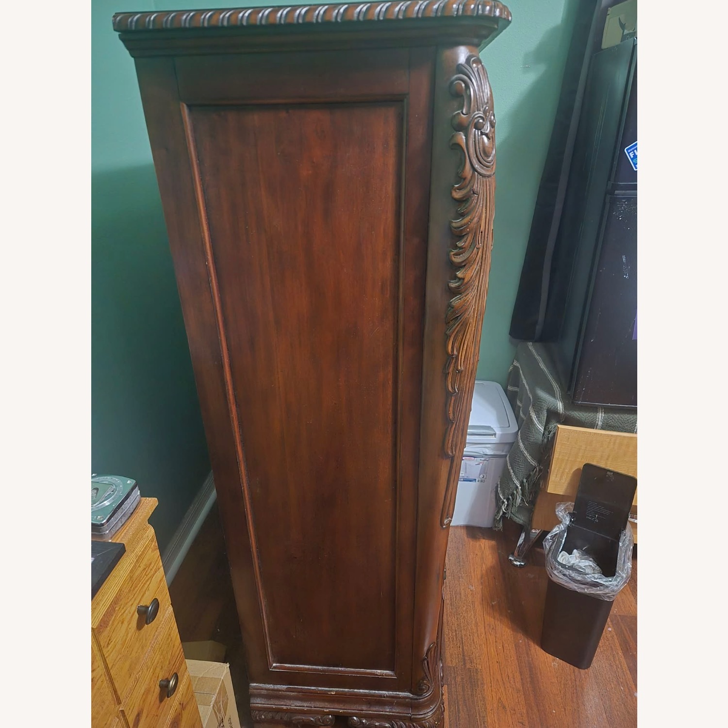 Stanley Furniture Dark Brown Wood Armoire - image-2