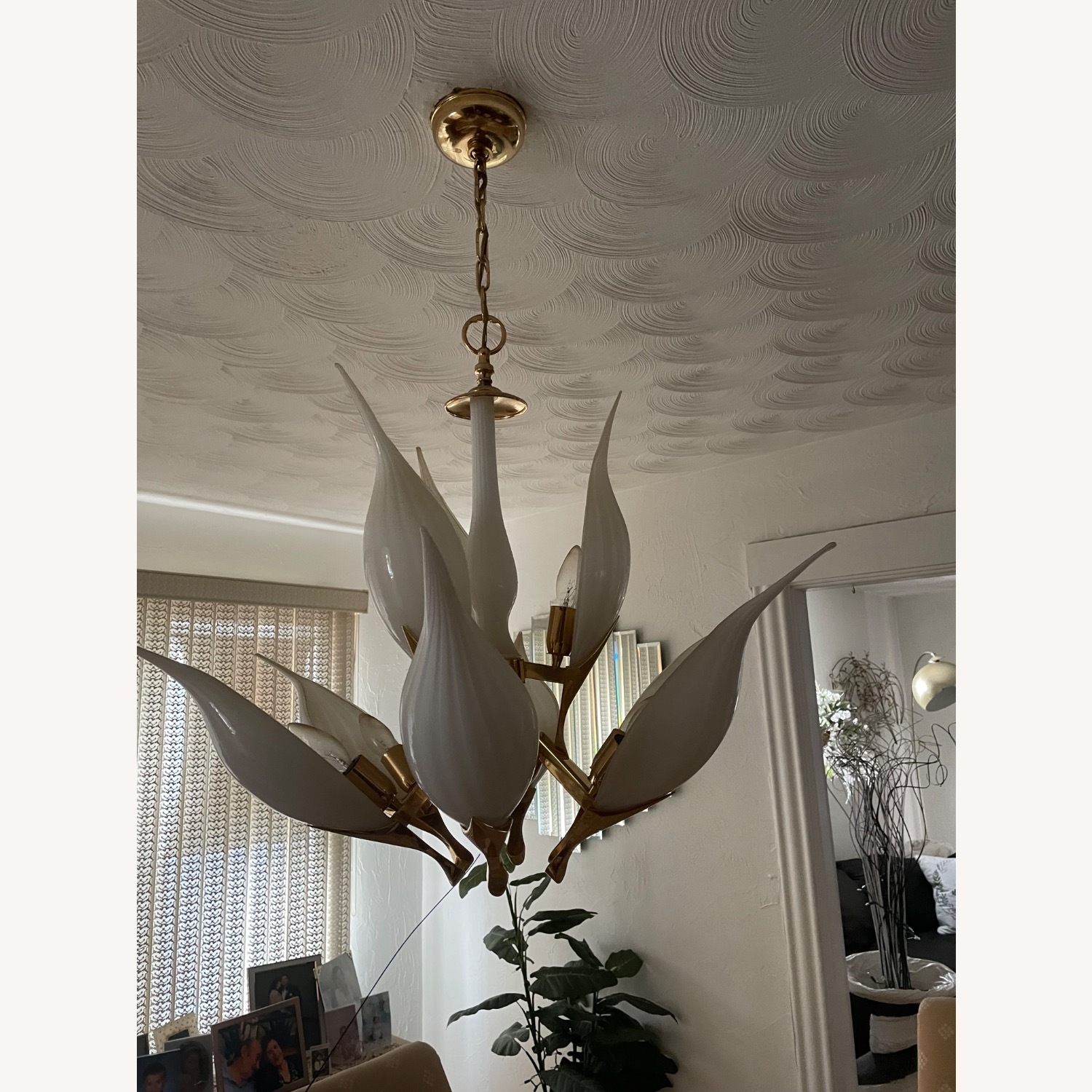 Gold Glass Ceiling Lamp - image-2