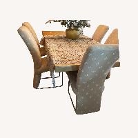 Thayer Coggin Wood Dining Table With Six Chairs 