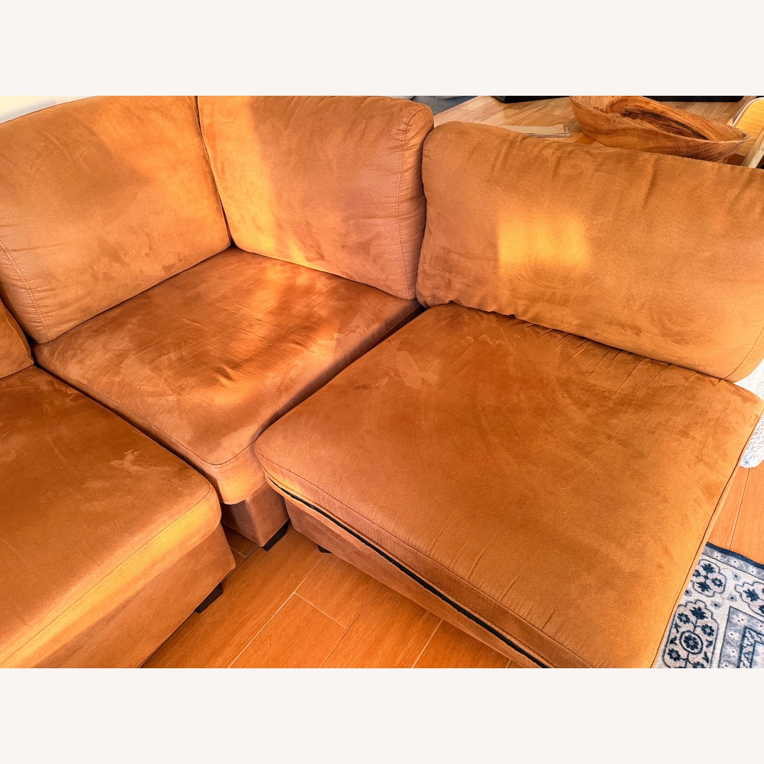 Wayfair Light Brown Amaron Faux Leather Sectional - image-4