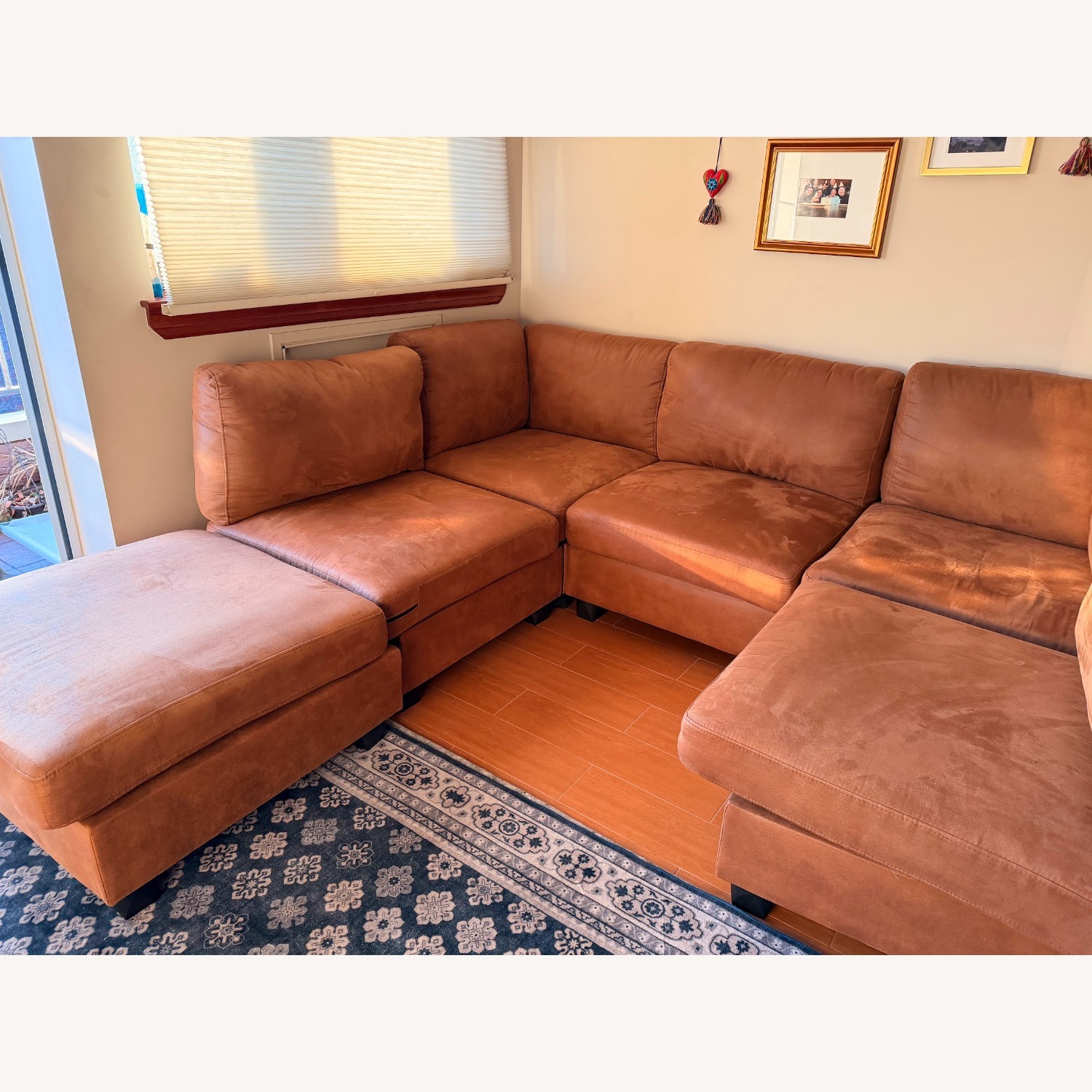 Wayfair Light Brown Amaron Faux Leather Sectional - image-2