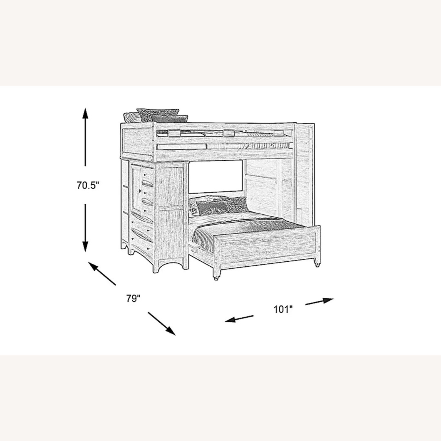 Rooms To Go Dark Brown Wood Bunk Bed - image-6