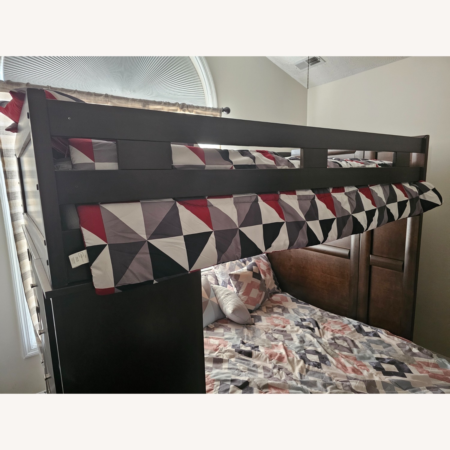 Rooms To Go Dark Brown Wood Bunk Bed - image-2