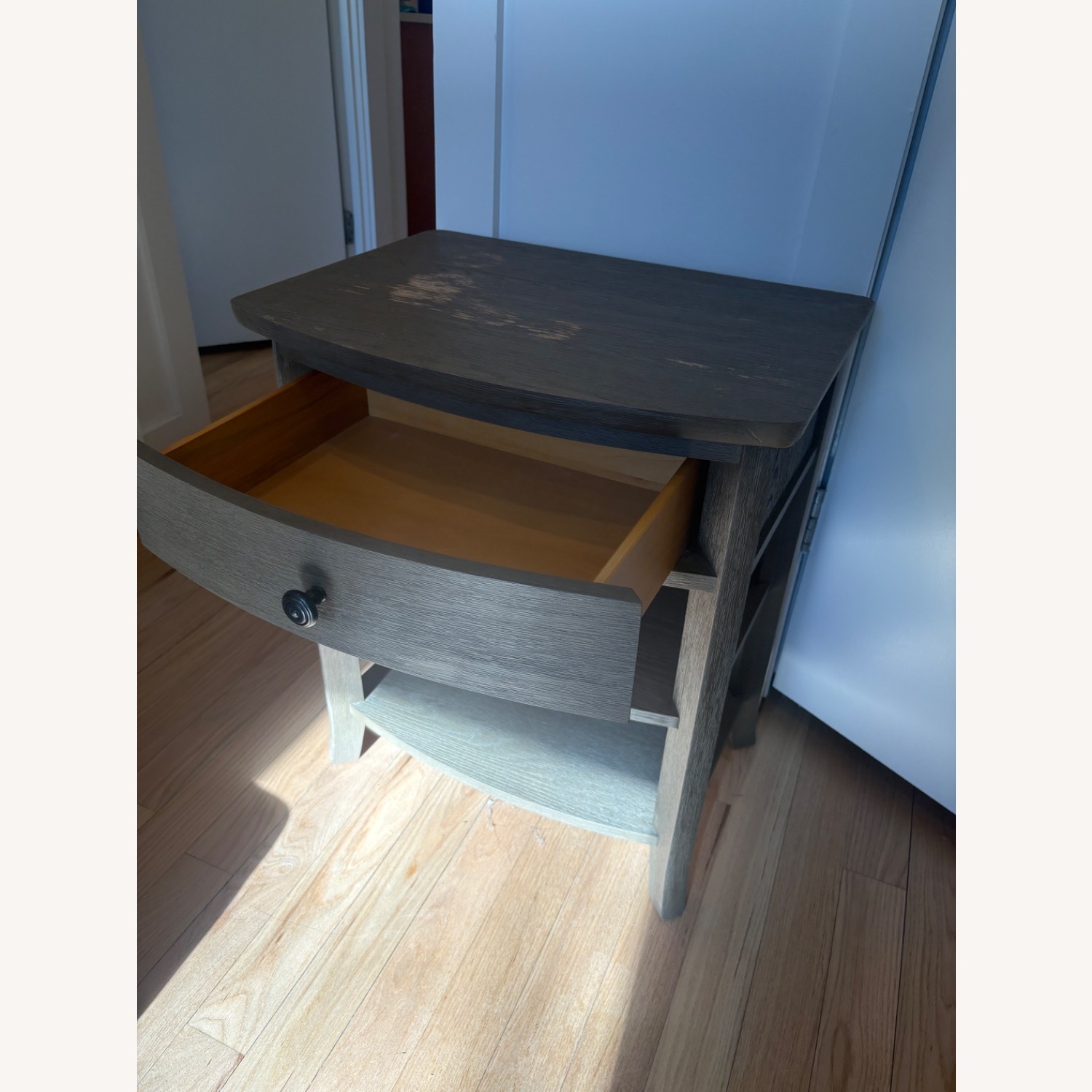 Pottery Barn Light Brown Wood Nightstands - image-2