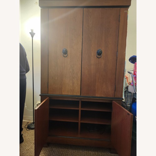Used Bernhardt Dark Brown Wood Armoire for sale on AptDeco