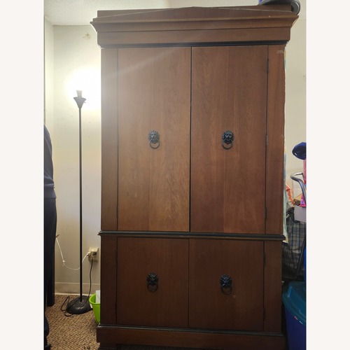 Used Bernhardt Dark Brown Wood Armoire for sale on AptDeco