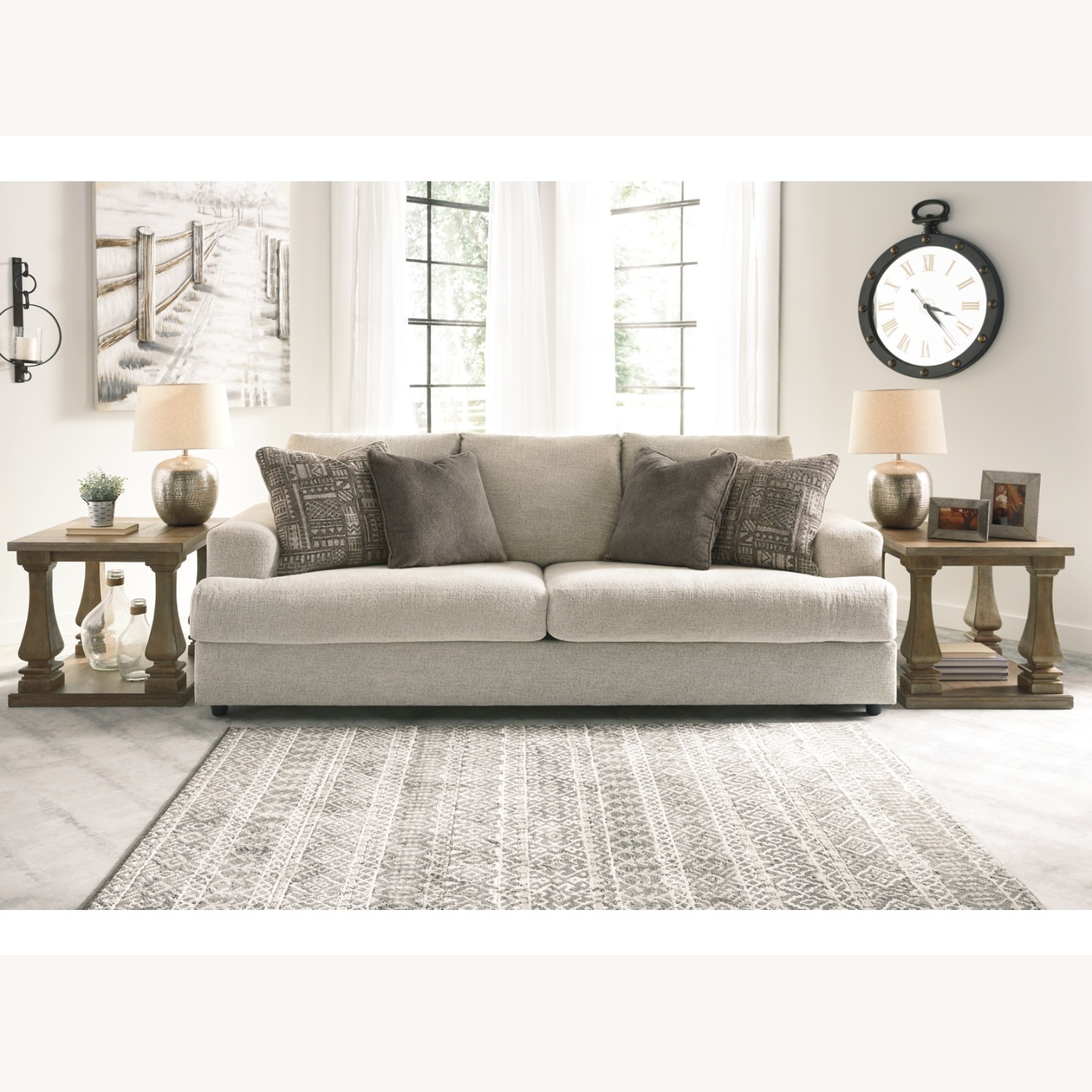 Ashley Soletren Sofa with Oversized Ottoman - image-5