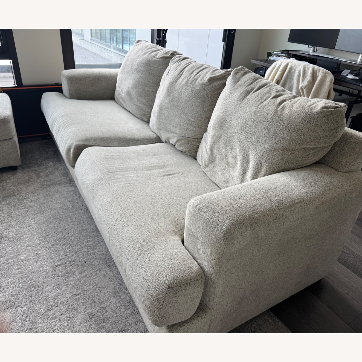 Ashley Soletren Sofa with Oversized Ottoman - image-2