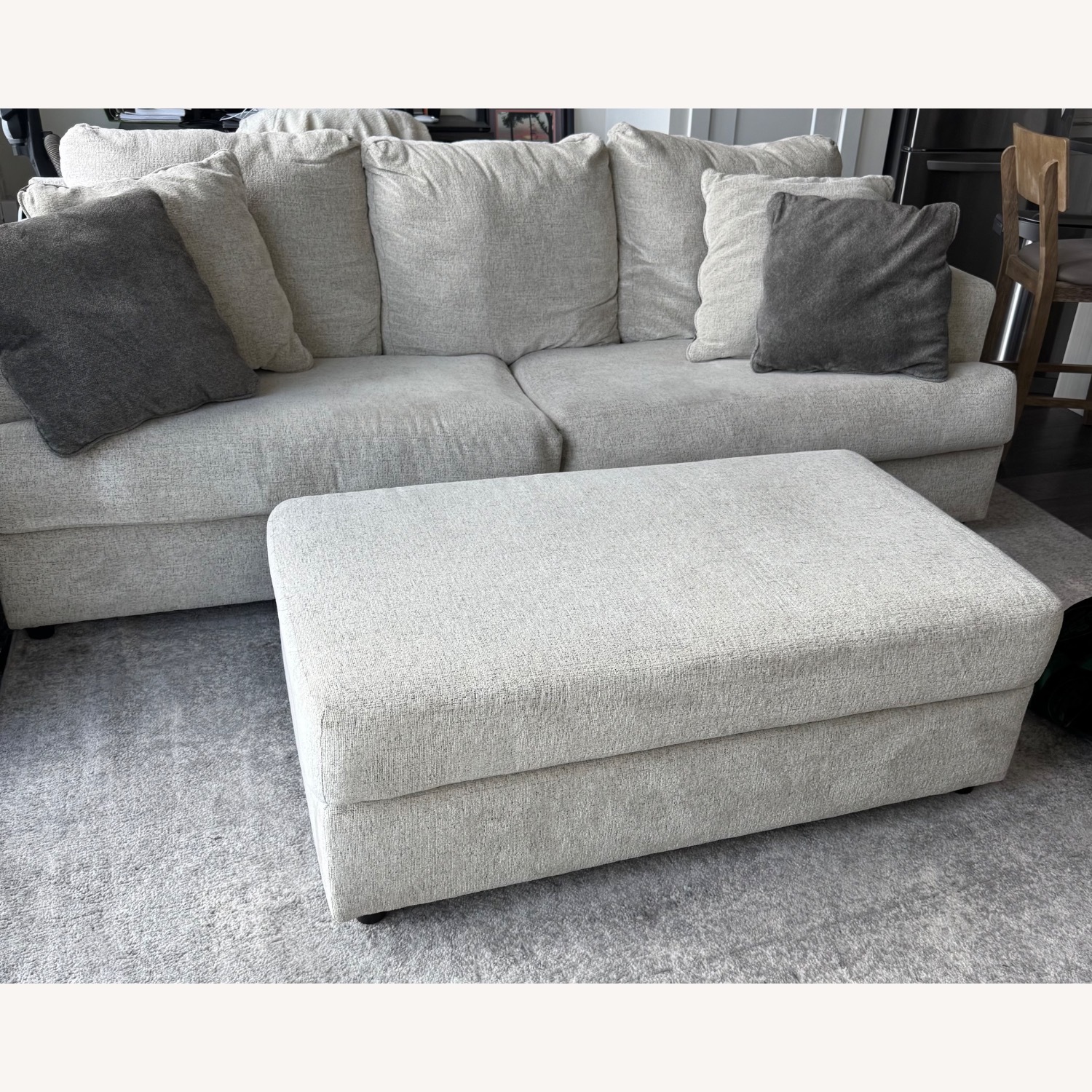 Ashley Soletren Sofa with Oversized Ottoman - image-1