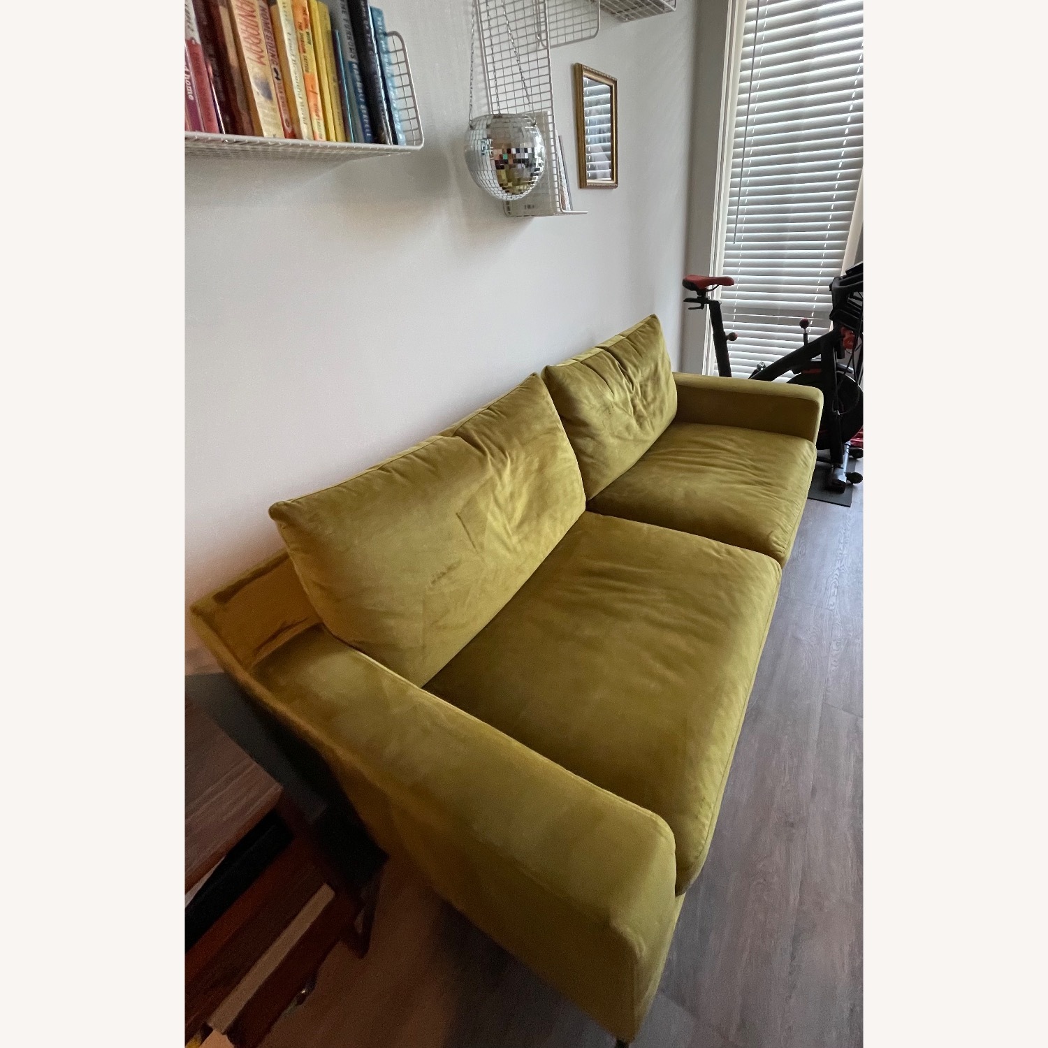 Interior Define Sloan Citrine Velvet 2 Seater Sofa - image-4