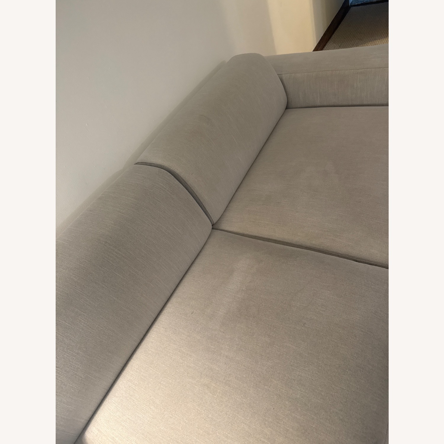 Light Gray Fabric 3+ Seater Sofa - image-3
