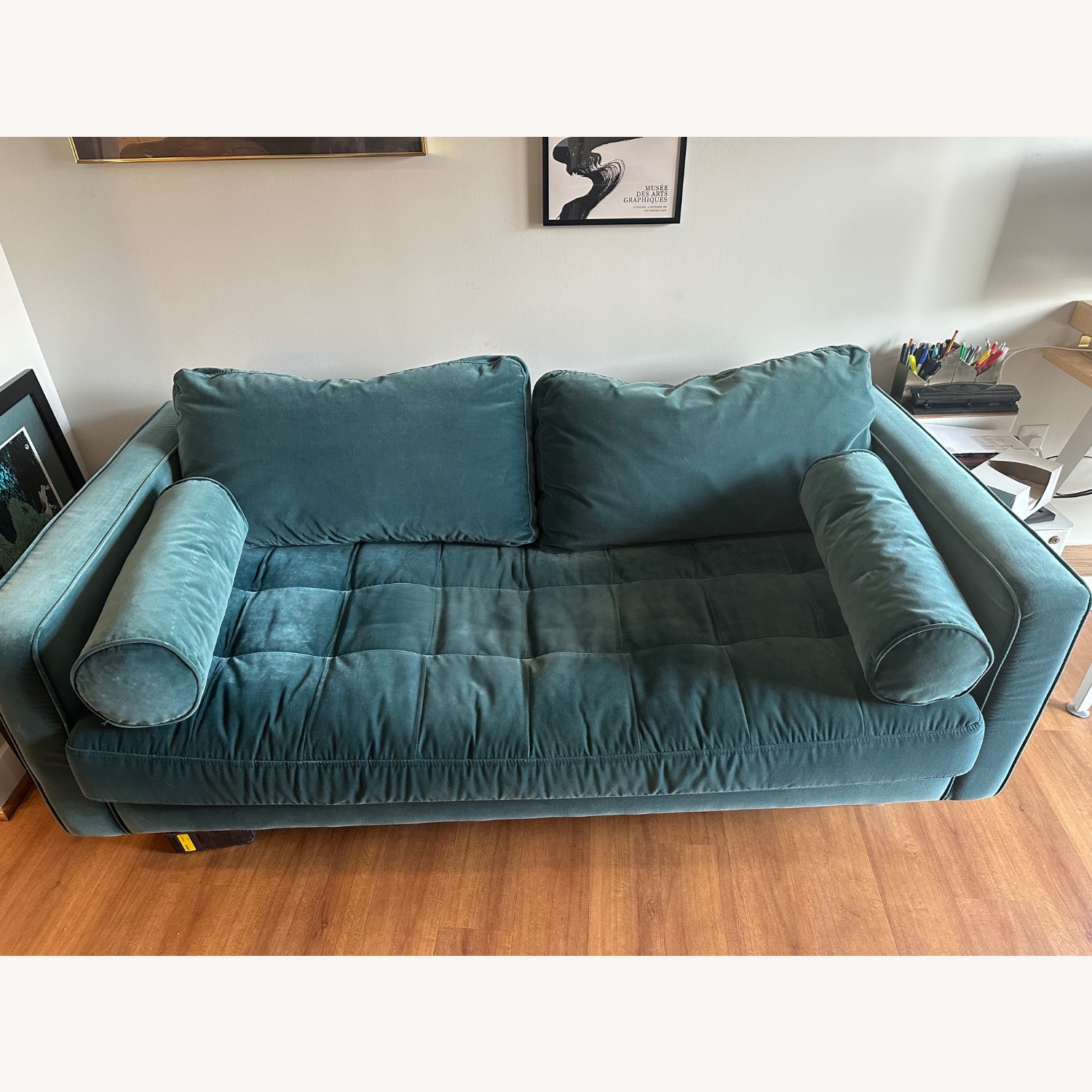 Article Sven Blue Velvet 2 Seater Sofa - image-1