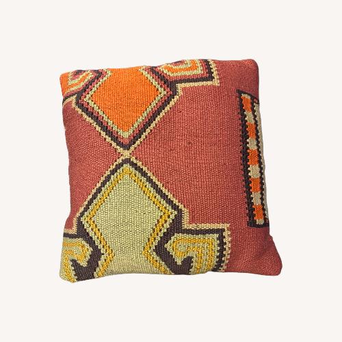 Used Vintage Kilim-Style Boho Throw Pillow for sale on AptDeco