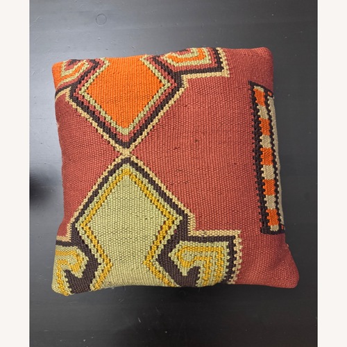 Used Vintage Kilim-Style Boho Throw Pillow for sale on AptDeco