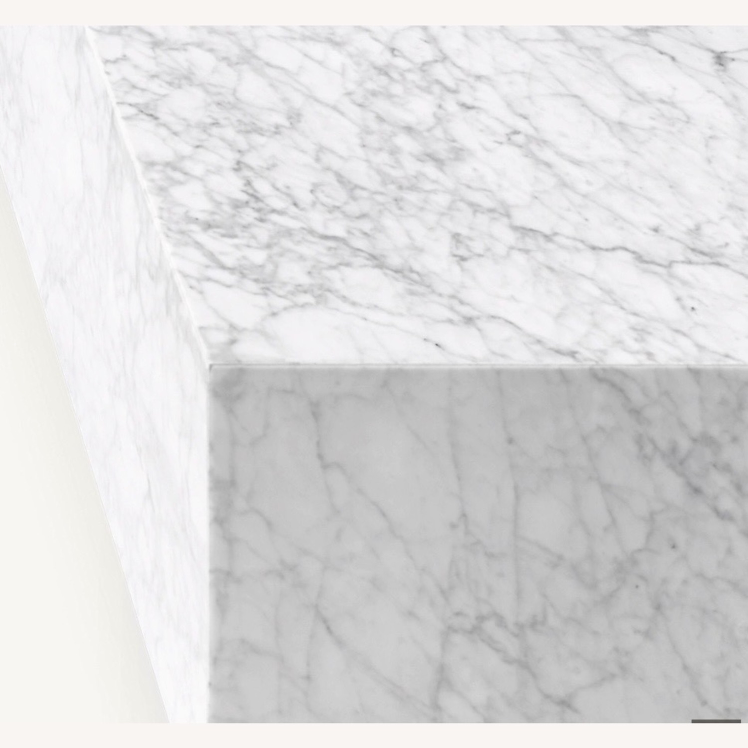 Restoration Hardware White Marble Coffee Table - image-2