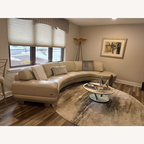 Used BoConcept Light Gray Leather 3+ Seater Sofa for sale on AptDeco