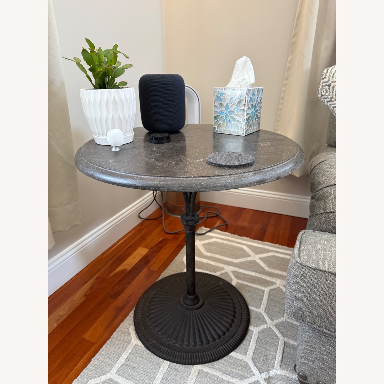 Arhaus Dark Gray Stone Side Tables - image-2