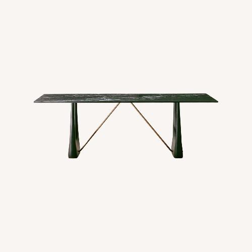 Used CB2 Caleb Zipperer Black Marble Dining Table for sale on AptDeco