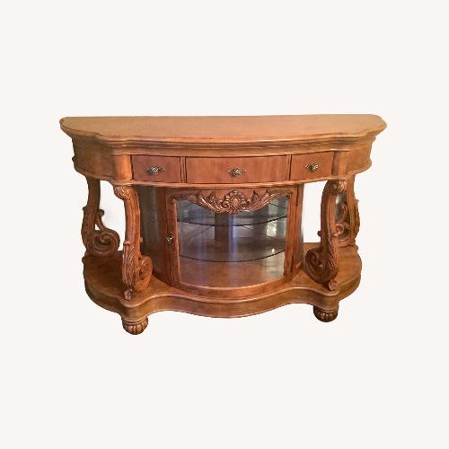 Used Vintage/Antique Light Brown Wood Sideboard for sale on AptDeco