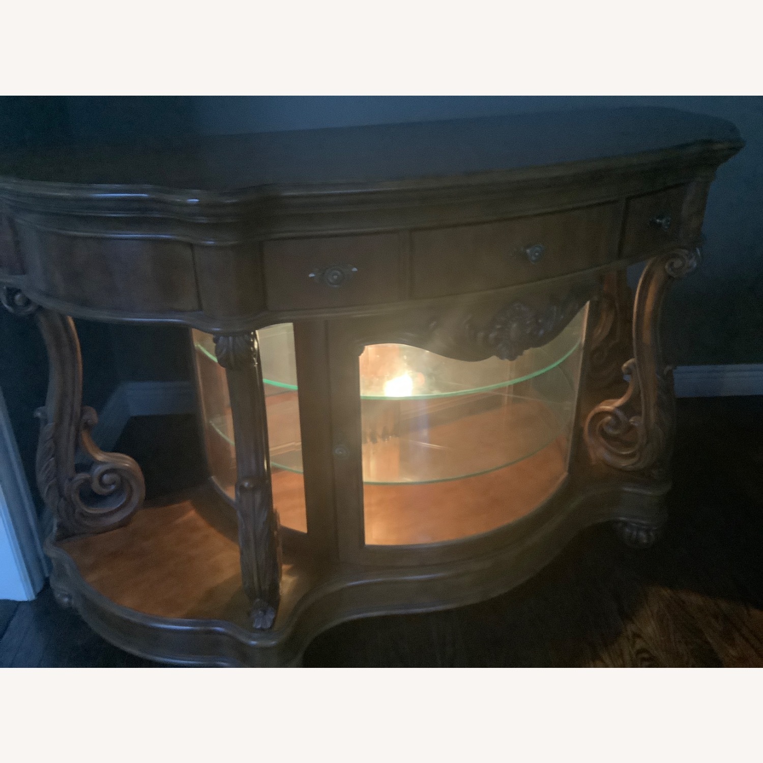 Vintage/Antique Light Brown Wood Sideboard - image-4