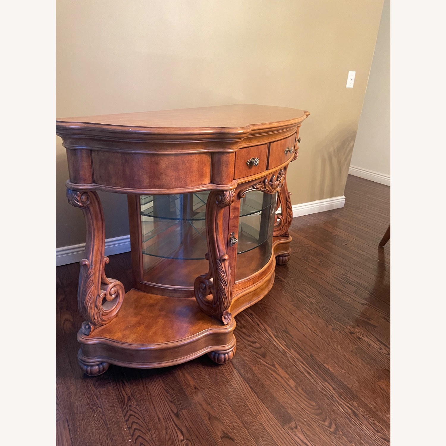 Vintage/Antique Light Brown Wood Sideboard - image-3