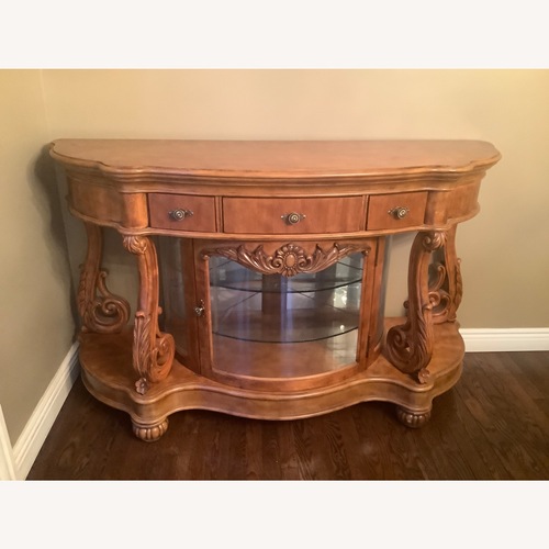 Used Vintage/Antique Light Brown Wood Sideboard for sale on AptDeco