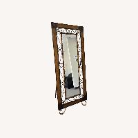 Dark Brown Metal Floor Mirror
